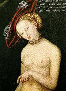 CRANACH, Lucas the Younger woman with a hat USA oil painting artist